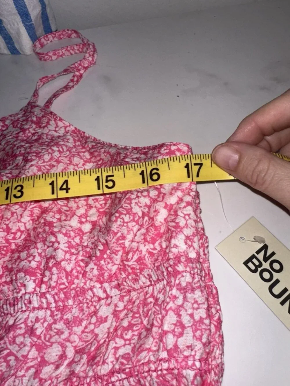 NWT No Boundaries Ruffle Romper W/ Skirt Sz L Pink Floral Twee Babydoll